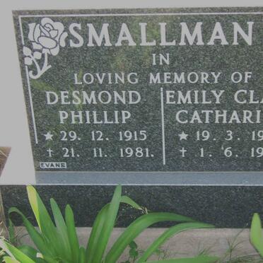 SMALLMAN Desmond Phillip 1915-1981 &amp; Emily Clara Catherine 1912-1999