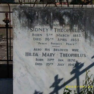 THEOPHILUS Sidney 1883-1935 &amp; Hilda Mary 1876-1943