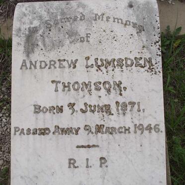 THOMSON Andrew Lumsden 1871-1946