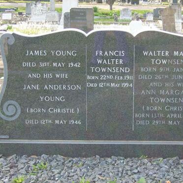 TOWNSEND Walter Malpas 1879-1946 &amp; Ann Margaret CHRISTIE 1879-1961 :: TOWNSEND Francis Walter 1911-1994