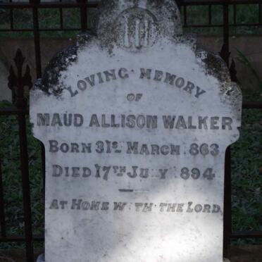 WALKER Maud Allison 1863-1894