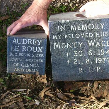 WAGENER Monty 1941-1977 :: LE ROUX Audrey 1926-2005