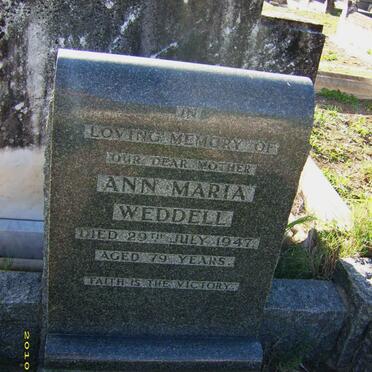 WEDDELL Ann Maria -1947