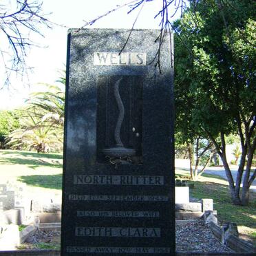 WELLS North Rutter -1945 &amp; Edith Clara -1954