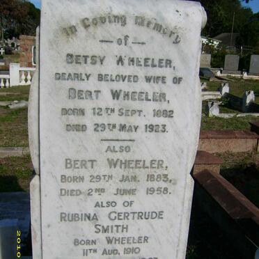 WHEELER Bert 1883-1958 &amp; Betsy 1882-1923 :: SMITH Rubina Gertrude nee WHEELER 1910-1963