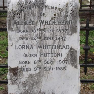 WHITEHEAD Alfred 1897-1947 &amp; Lorna HUTTON 1907-1985