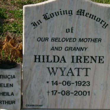 WYATT Hilda Irene 1923-2001