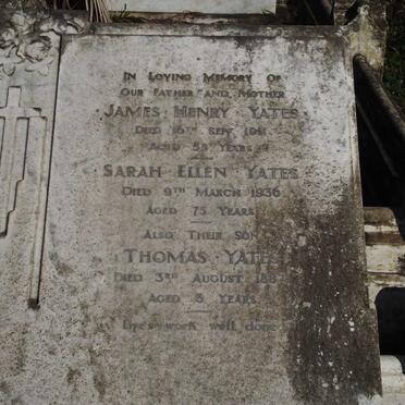 YATES James Henry -1911 &amp; Sarah Ellen -1936 ::YATES Thomas -1887