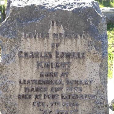 KNIGHT Charles Edward 1873-1924