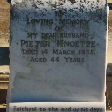 KNOETZE Pieter -1935 