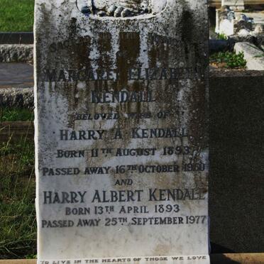 KENDALL Harry Albert 1893-1977 &amp; Margaret Elizabeth 1893-1960 
