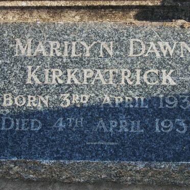 KIRKPATRICK Marilyn Dawn 1935-1936