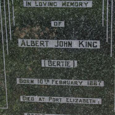 KING Albert John 1887-1954