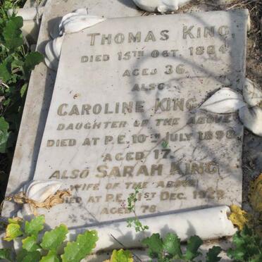 KING Thomas -1884 &amp; Sarah -1929 :: KING Caroline -1898