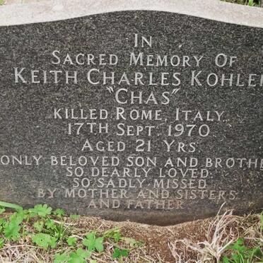 KOHLER Keith Charles -1970