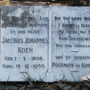 KOEN Jocobus Johannes 1898-1950