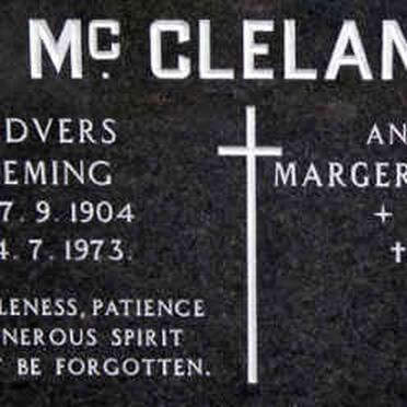 McCLELAND Redvers Fleming 1904-1973 &amp; Margery TITTERTON 1915-1995