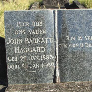 HAGGARD John Barnatt 1893-1962