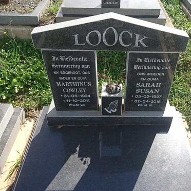 LOOCK Marthinus Cowley 1924-2011 &amp; Sarah Susan 1927-2016