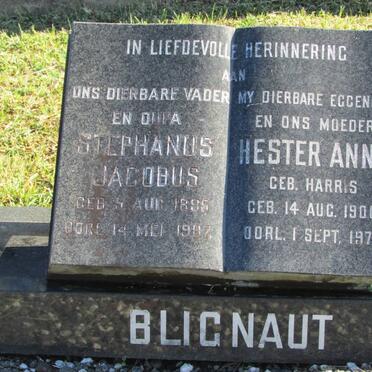 BLIGNAUT Stephanus Jacobus 1895-1987 &amp; Hester Anna HARRIS 1900-1973