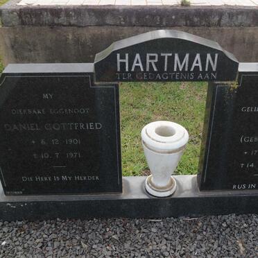 HARTMAN Daniel Gottfried 1901-1971 &amp; Jean SWART 1900-1983