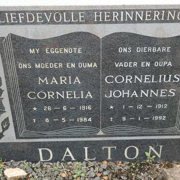 DALTON Cornelius Johannes 1912-1992 &amp; Maria Cornelia 1916-1984