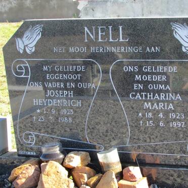 NELL Joseph Heydenrich 1925-1988 &amp; Catharina Maria 1923-1997