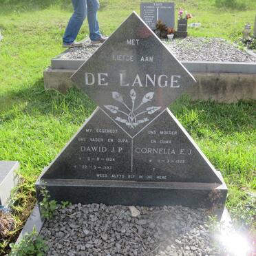 LANGE Dawid J.P., de 1924-1993 &amp; Cornelia E.J. 1925