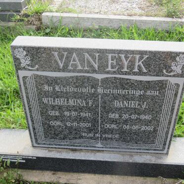 EYK Daniel J., van 1940-2002 &amp; Wilhelmina F. 1941-2001