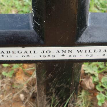 WILLIAMS Abegail Jo-Ann 1989-2018