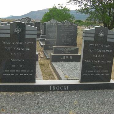 TROCKI Solomon 1898-1984 &amp; Sarah BLUMENTHAL 1910-1983