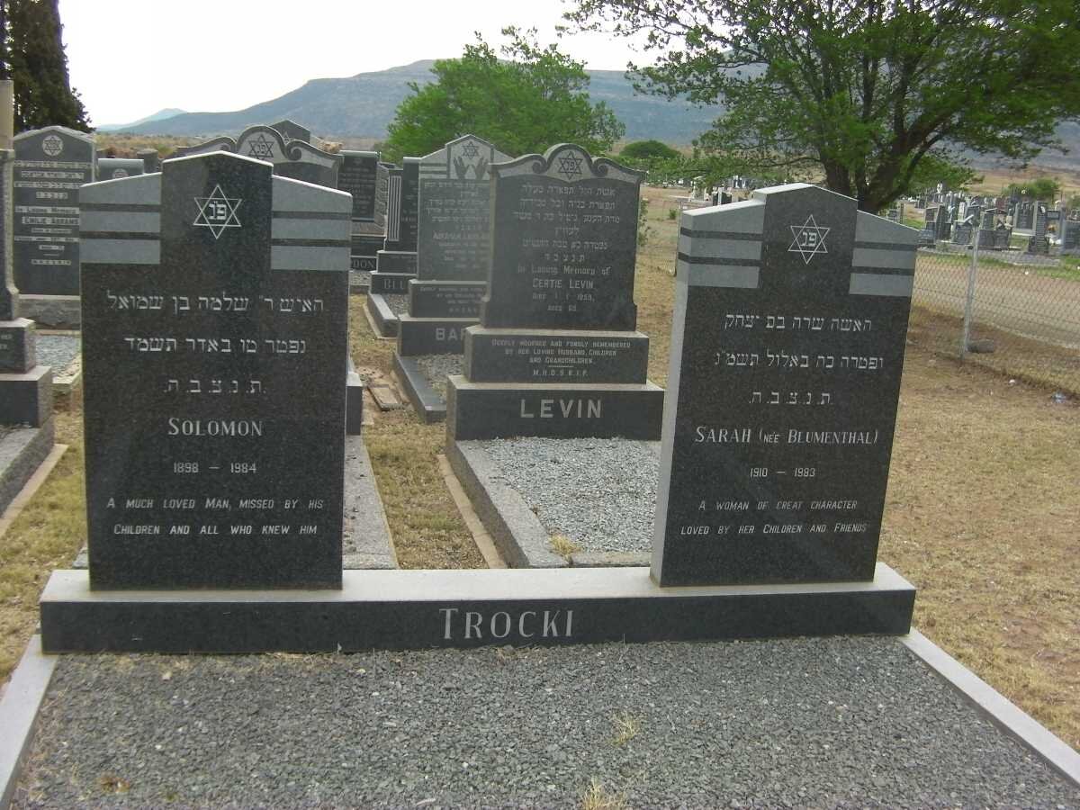 TROCKI Solomon 1898-1984 &amp; Sarah BLUMENTHAL 1910-1983