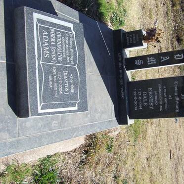 ADAMS Ernest Dale 1944-2003 &amp; Gwendoline Norma DRAYTON 1948-2004