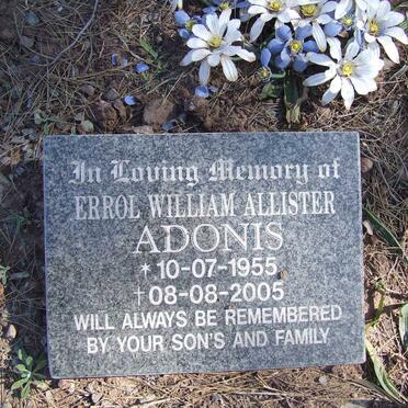 ADONIS Jacob 1918-1974 &amp; Lydia 1919-1967 :: ADONIS Errol William Alister 1955-2005 