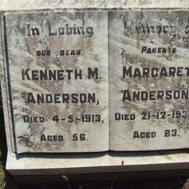 ANDERSON Kenneth M. -1913 &amp; Margaret -1938