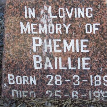 BAILLIE Phemie 1899-1998