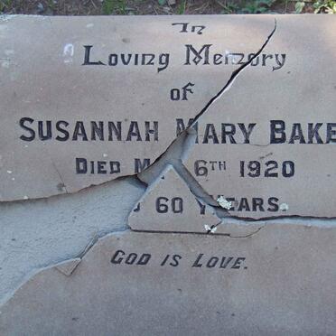 BAKER Susannah Mary -1920