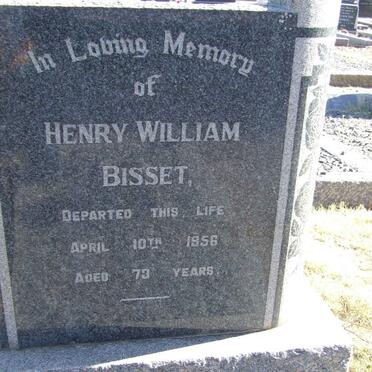 BISSET Henry William -1956
