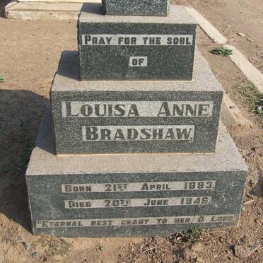 BRADSHAW Louisa Anne 1883-1946