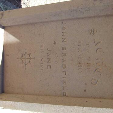 BRADFIELD John -1861 &amp; Jane -1862
