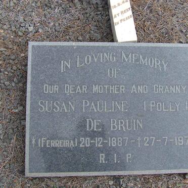 BRUIN Susan Pauline, de nee FERREIRA 1887-1978