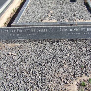 BRICKNELL Llewellyn Follet 1902-1975 &amp; Aldyth Violet 1909-1996
