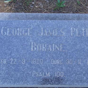 BORAINE George James Peter 1900-1938