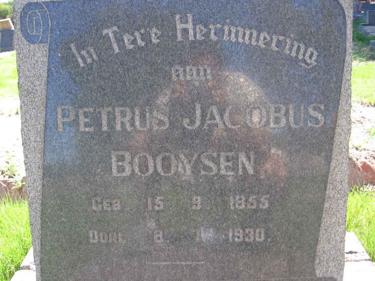 BOOYSEN Petrus Jacobus 1855-1930