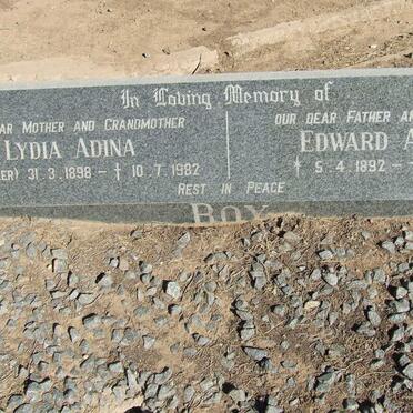 BOY Edward August 1892-1945 &amp; Lydia Adina  MULLER 1898-1982