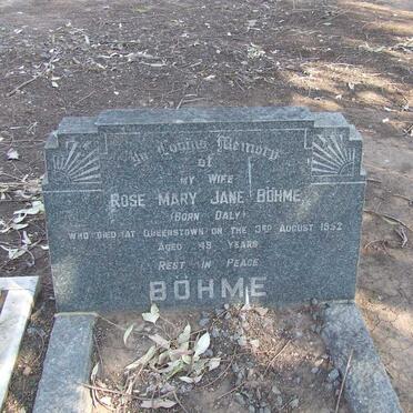 BÖHME Rose Mary Jane nee DALY 1903-1952