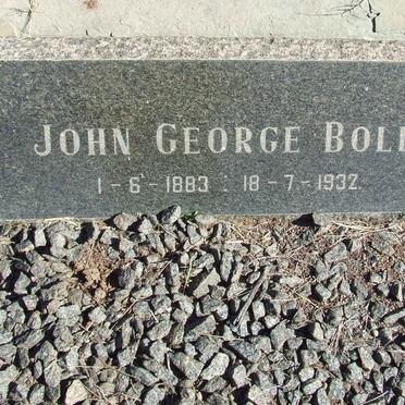 BOLD John George 1883-1932
