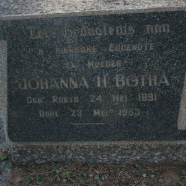 BOTHA Johanna H. nee ROETS 1891-1953