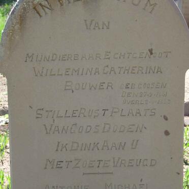 BOUWER Antonie Michael 1856-1937 &amp; Willemina Catherina GOOSEN 1861-1923