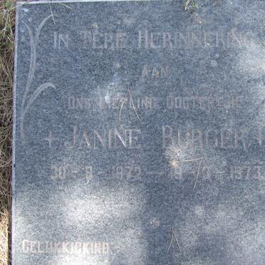 BURGER Janine 1972-1973